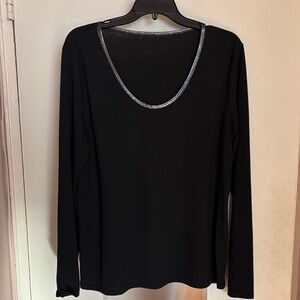 NEW Elegant Black Long Sleeve Women's Top